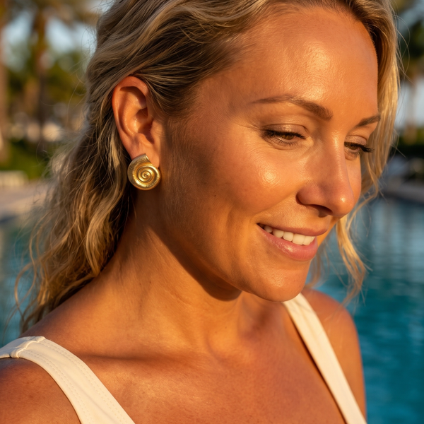 Spiral Shell Earrings